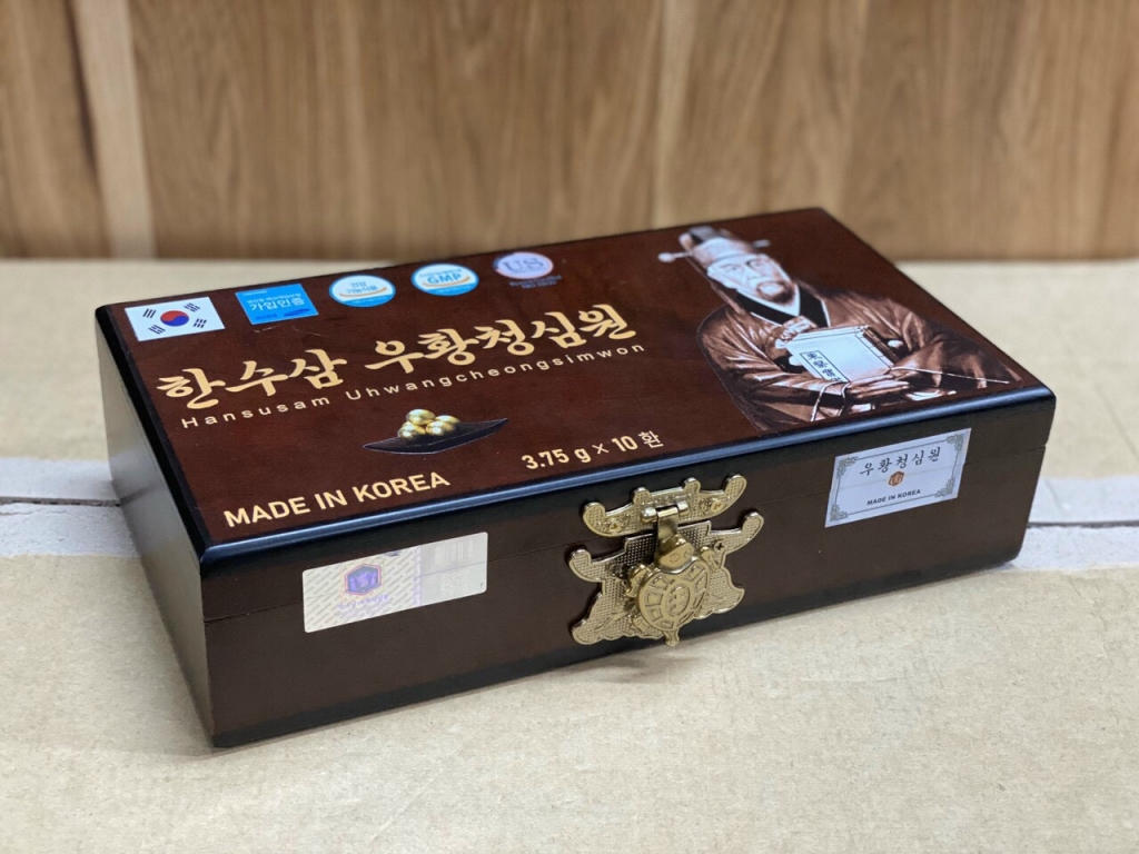 An cung ngưu hoàng hoàn hộp gỗ 1 viên cách dùng